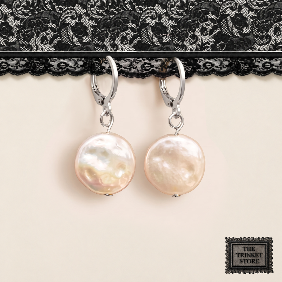 IRIDESCENT PEARLS Silver earrings