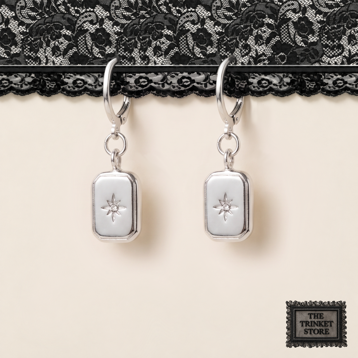 SILVER STARS earrings