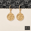 GOLDEN ROSE COINS earrings