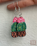 CACTI EMBROIDERED EARRINGS