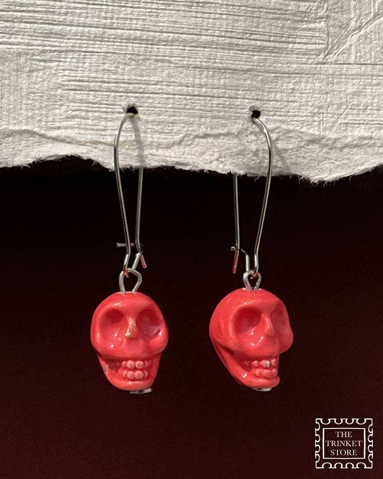 CERAMIC RED SKULLS