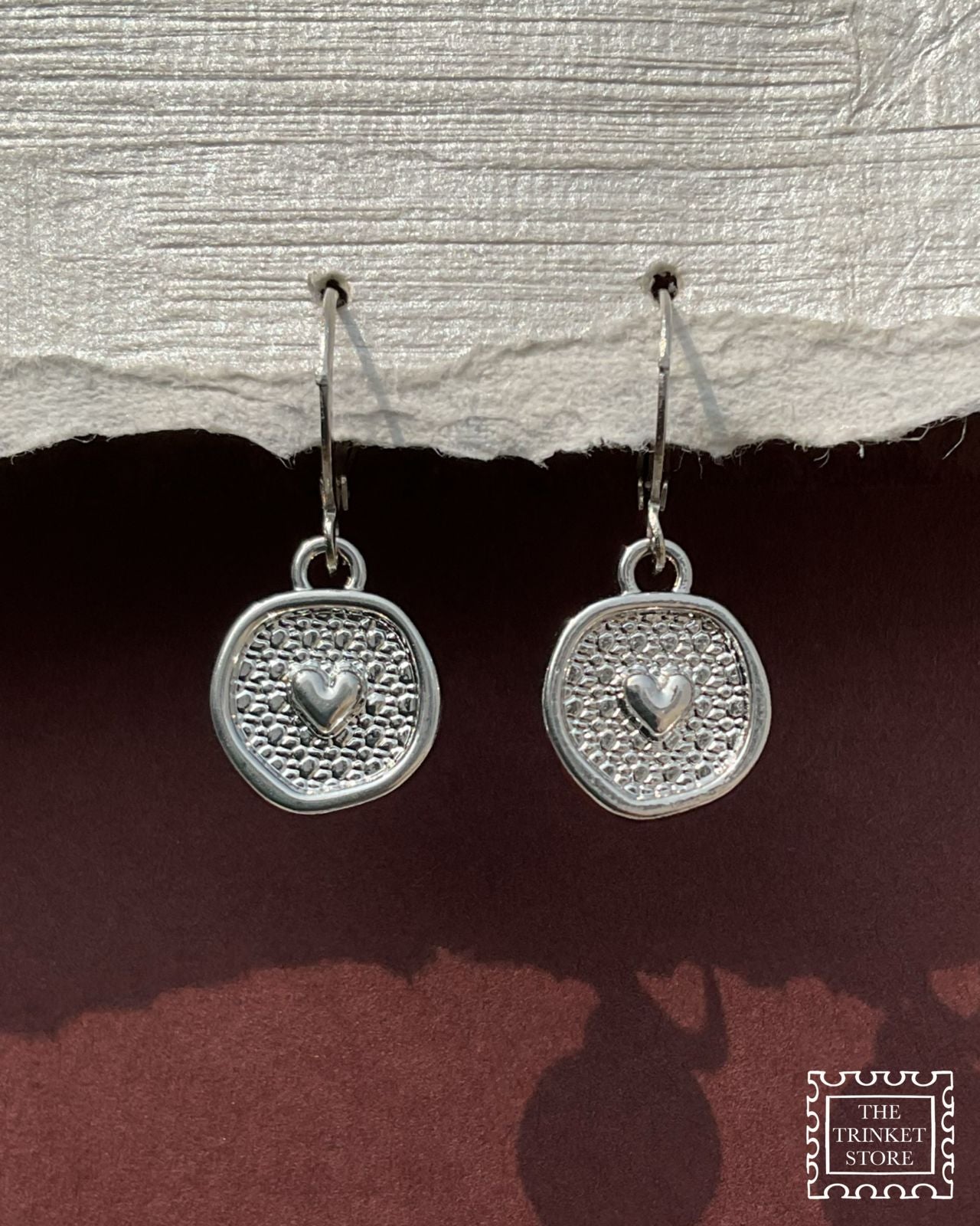 SILVER EMBEDDED HEARTS