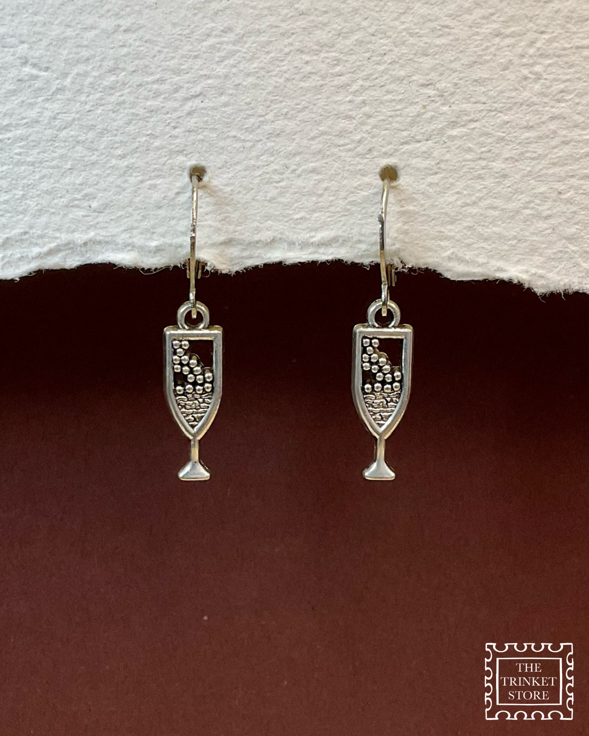 Champagne Glasses Charm Earrings