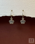 Metal Crowns Charm Earrings